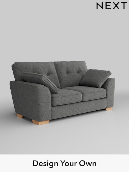 Chunky Chenille/Dark Grey Stamford Buttoned Back (W42237) | £1,199
