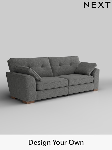 Chunky Chenille/Dark Grey Stamford Buttoned Back (W42237) | £1,399