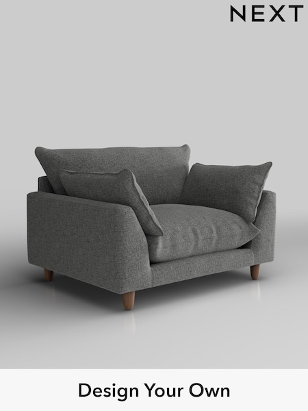 Chunky Chenille/Dark Grey Noa Deep Relaxed Sit (W42239) | £975