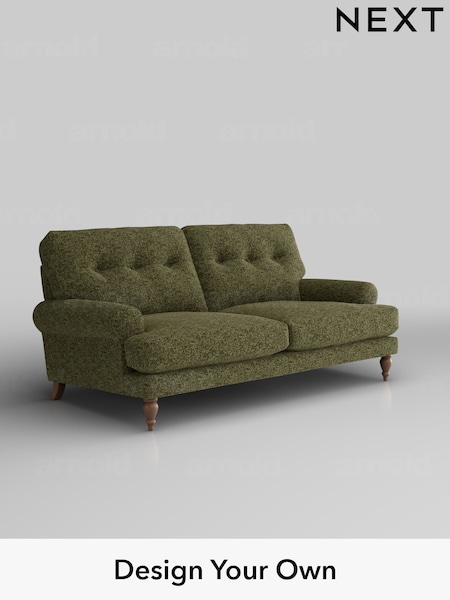 Chunky Chenille/Dark Moss Green Erin Buttoned Back Deep Sit (W42242) | £1,275