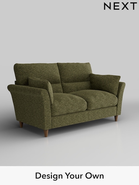 Chunky Chenille/Dark Moss Green Hartley Highback Relaxed Sit (W42245) | £1,225