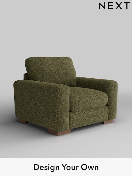 Chunky Chenille/Dark Moss Green Houghton Deep Relaxed Sit (W42251) | £925