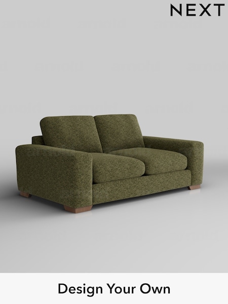 Chunky Chenille/Dark Moss Green Houghton Deep Relaxed Sit (W42251) | £1,325