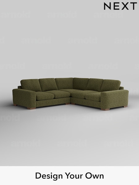 Chunky Chenille/Dark Moss Green Houghton Deep Relaxed Sit (W42251) | £2,825