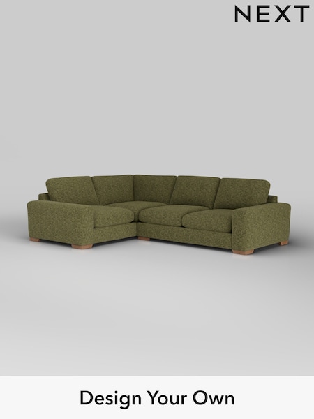 Chunky Chenille/Dark Moss Green Houghton Deep Relaxed Sit (W42251) | £2,625