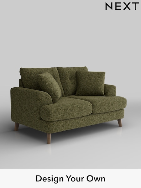 Chunky Chenille/Dark Moss Green Parker Buttoned Back (W42252) | £1,225