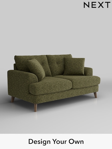 Chunky Chenille/Dark Moss Green Parker Buttoned Back (W42252) | £1,325