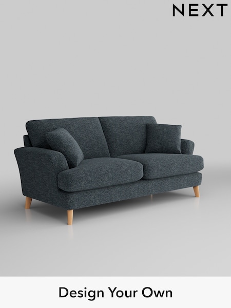 Chunky Chenille/Dark Navy Blue Conway Relaxed Sit (W42260) | £1,350