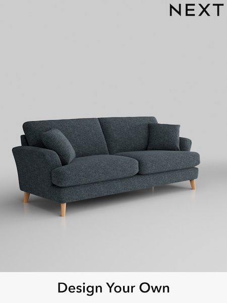 Chunky Chenille/Dark Navy Blue Conway Relaxed Sit (W42260) | £1,450