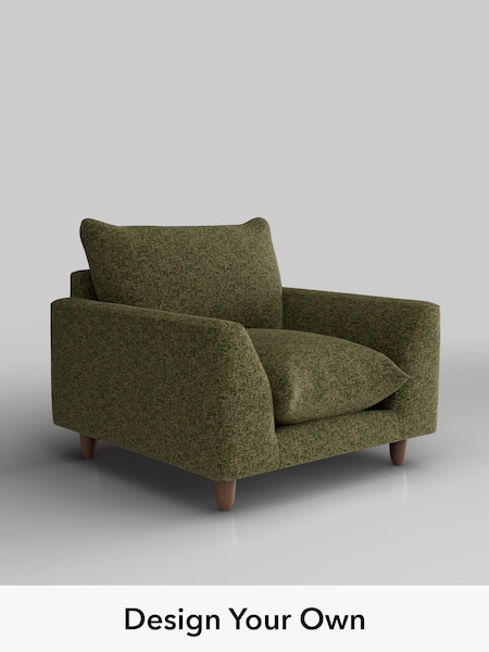 Chunky Chenille/Dark Moss Green Noa Deep Relaxed Sit (W42262) | £875