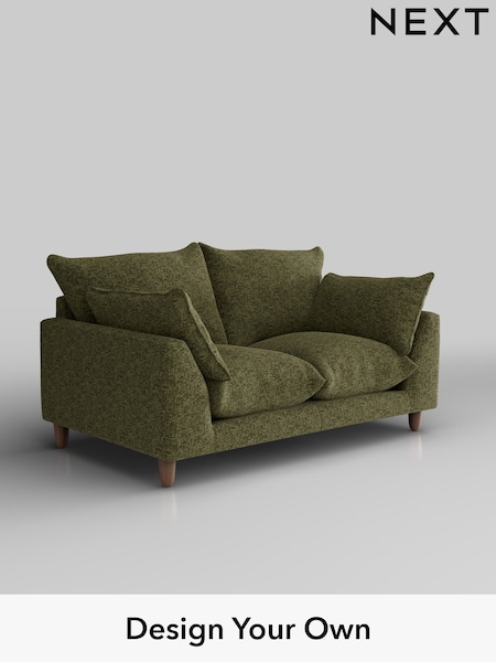Chunky Chenille/Dark Moss Green Noa Deep Relaxed Sit (W42262) | £1,075