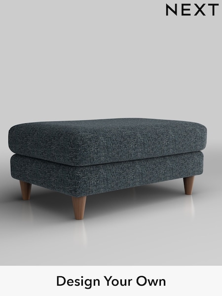 Chunky Chenille/Dark Navy Blue Hartley Highback Relaxed Sit (W42263) | £425