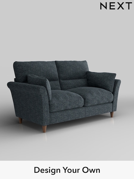 Chunky Chenille/Dark Navy Blue Hartley Highback Relaxed Sit (W42263) | £1,225