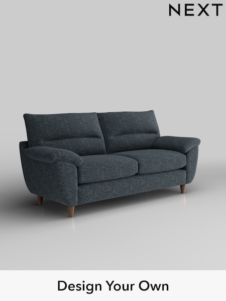 Chunky Chenille/Dark Navy Blue Elliot Highback (W42268) | £1,175