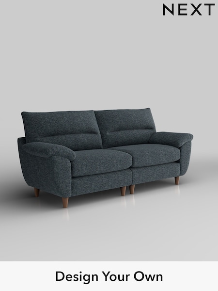 Chunky Chenille/Dark Navy Blue Elliot Highback (W42268) | £1,275