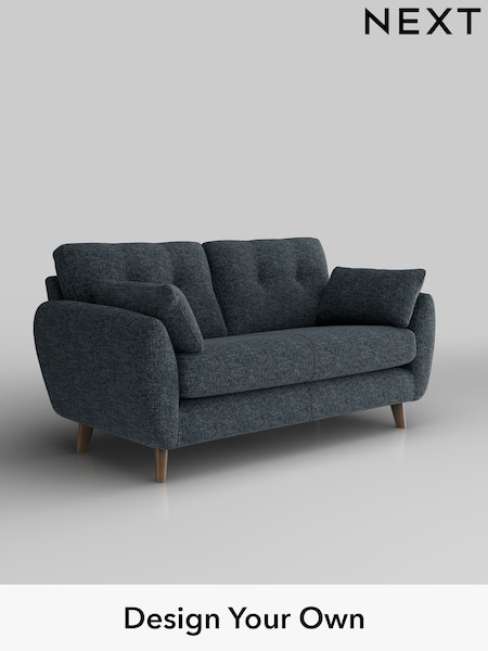 Chunky Chenille/Dark Navy Blue Wilson Buttoned Back (W42269) | £950
