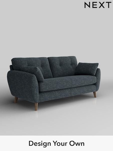 Chunky Chenille/Dark Navy Blue Wilson Buttoned Back (W42269) | £1,050