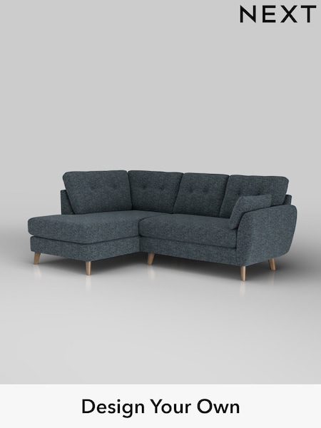 Chunky Chenille/Dark Navy Blue Wilson Buttoned Back (W42269) | £1,675