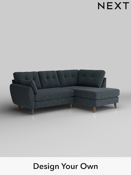 Chunky Chenille/Dark Navy Blue Wilson Buttoned Back (W42269) | £1,675