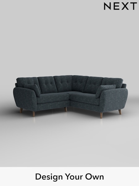 Chunky Chenille/Dark Navy Blue Wilson Buttoned Back (W42269) | £1,650
