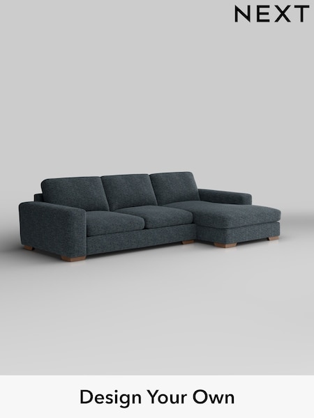 Chunky Chenille/Dark Navy Blue Houghton Deep Sit (W42270) | £2,250
