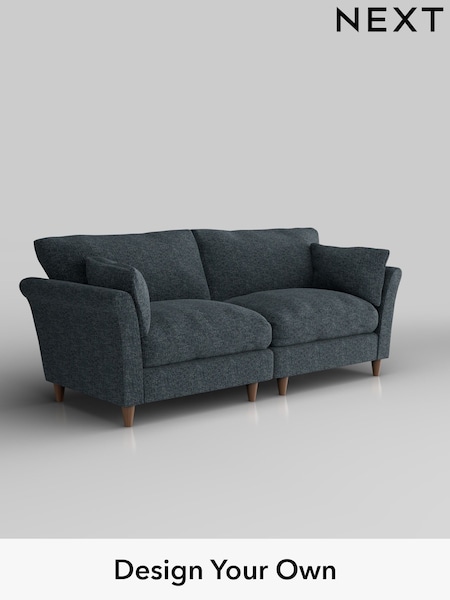 Chunky Chenille/Dark Navy Blue Hartley Relaxed Sit (W42271) | £1,375