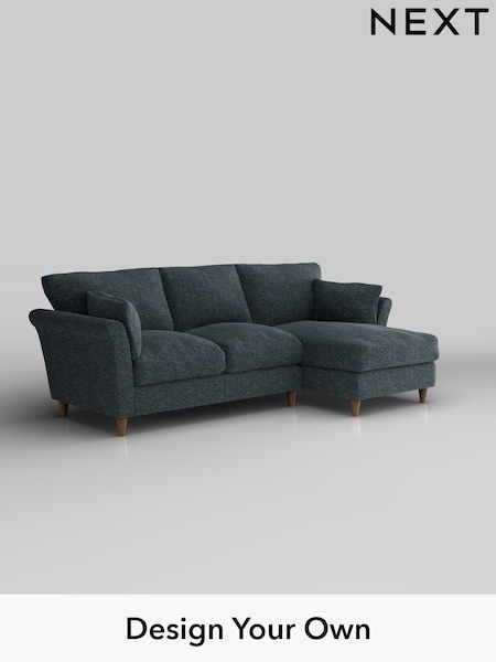 Chunky Chenille/Dark Navy Blue Hartley Relaxed Sit (W42271) | £1,899