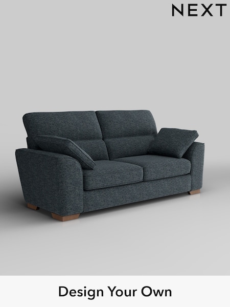 Chunky Chenille/Dark Navy Blue Stamford Highback (W42275) | £1,299