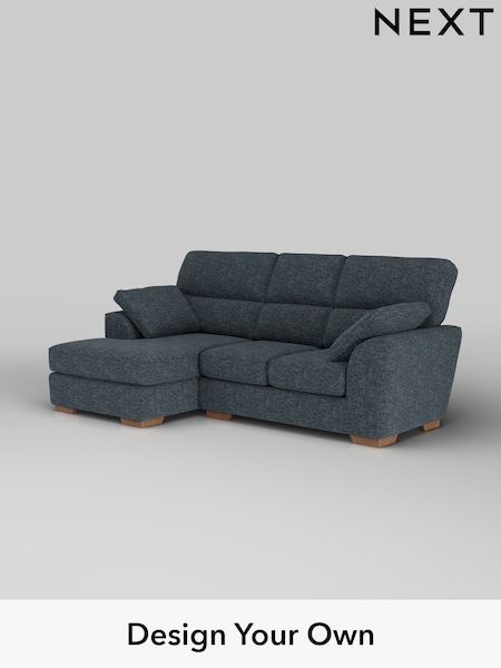 Chunky Chenille/Dark Navy Blue Stamford Highback (W42275) | £1,775