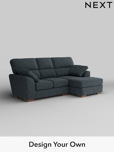 Chunky Chenille/Dark Navy Blue Stamford Highback (W42275) | £1,775