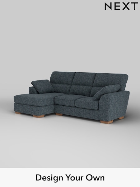 Chunky Chenille/Dark Navy Blue Stamford Highback (W42275) | £1,875