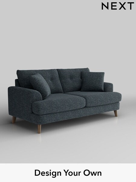 Chunky Chenille/Dark Navy Blue Parker Buttoned Back (W42279) | £1,425