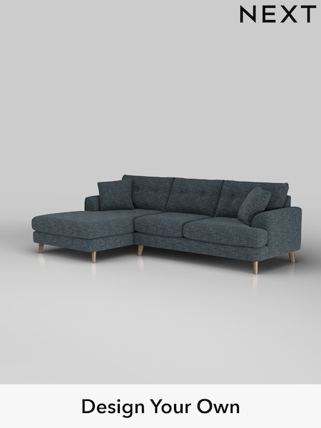 Chunky Chenille/Dark Navy Blue Parker Buttoned Back (W42279) | £2,350