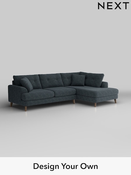 Chunky Chenille/Dark Navy Blue Parker Buttoned Back (W42279) | £2,425