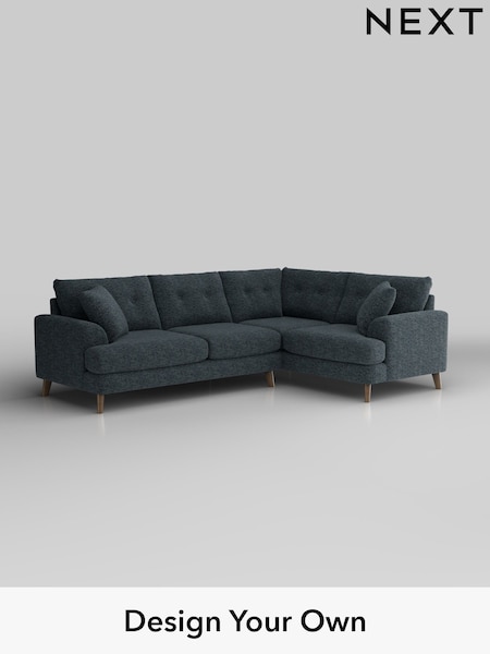 Chunky Chenille/Dark Navy Blue Parker Buttoned Back (W42279) | £2,375
