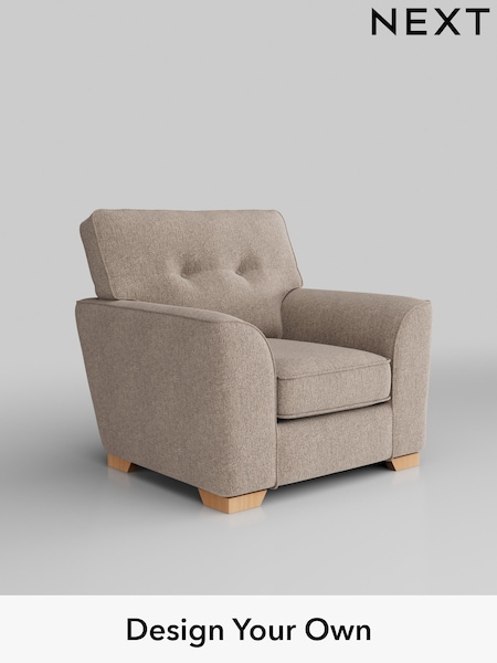 Chunky Chenille/Light Dove Stamford Buttoned Back (W42287) | £799