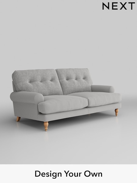 Chunky Chenille/Light Grey Erin Buttoned Back Deep Sit (W42295) | £1,275