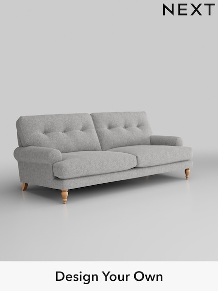 Chunky Chenille/Light Grey Erin Buttoned Back Deep Sit (W42295) | £1,375