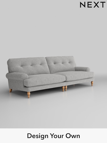 Chunky Chenille/Light Grey Erin Buttoned Back Deep Sit (W42295) | £1,475