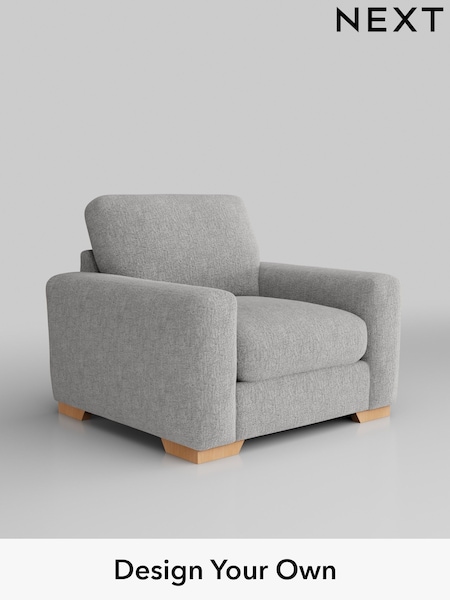 Chunky Chenille/Light Grey Houghton Deep Relaxed Sit (W42298) | £925