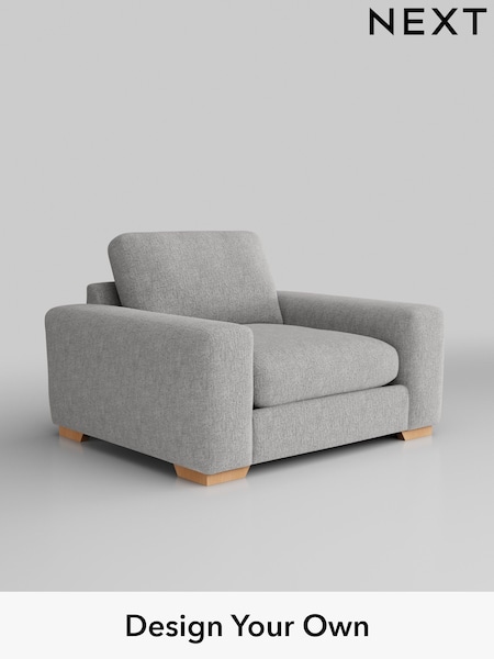 Chunky Chenille/Light Grey Houghton Deep Relaxed Sit (W42298) | £1,025