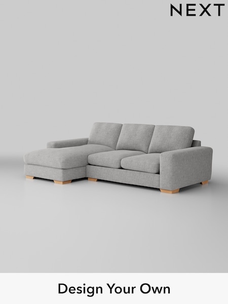 Chunky Chenille/Light Grey Houghton Deep Relaxed Sit (W42298) | £2,125