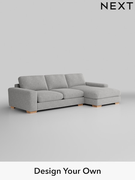 Chunky Chenille/Light Grey Houghton Deep Relaxed Sit (W42298) | £2,325