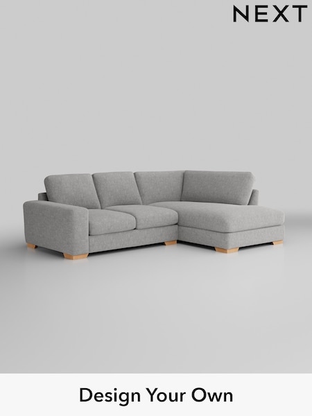 Chunky Chenille/Light Grey Houghton Deep Relaxed Sit (W42298) | £2,150