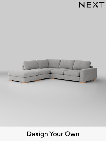 Chunky Chenille/Light Grey Houghton Deep Relaxed Sit (W42298) | £2,675