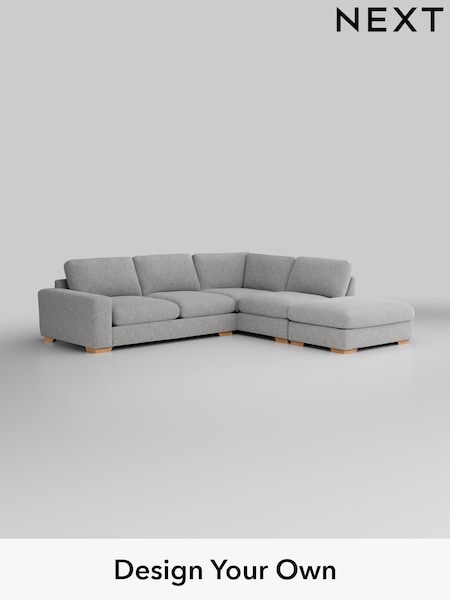 Chunky Chenille/Light Grey Houghton Deep Relaxed Sit (W42298) | £2,675