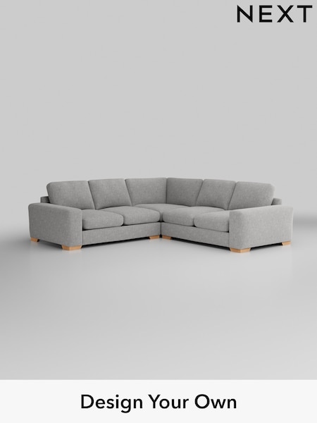 Chunky Chenille/Light Grey Houghton Deep Relaxed Sit (W42298) | £2,825