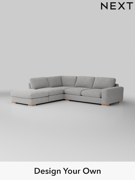Chunky Chenille/Light Grey Houghton Deep Relaxed Sit (W42298) | £2,625