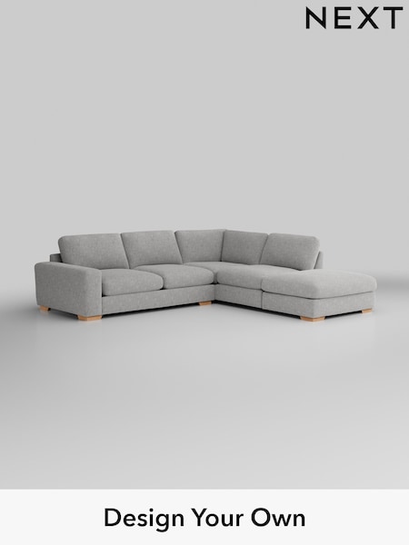 Chunky Chenille/Light Grey Houghton Deep Relaxed Sit (W42298) | £2,625