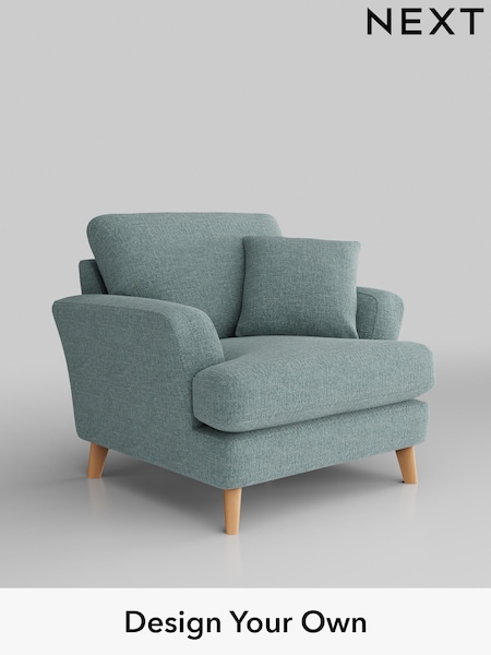 Chunky Chenille/Light Teal Green Conway Relaxed Sit (W42303) | £875